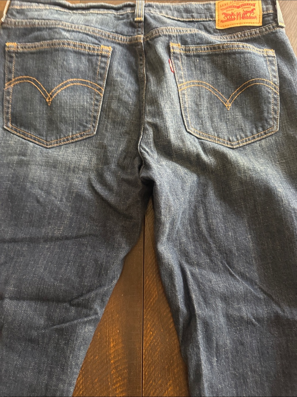 Classic women’s Dark Blue Straight-Leg Jeans - Picture 4 of 4